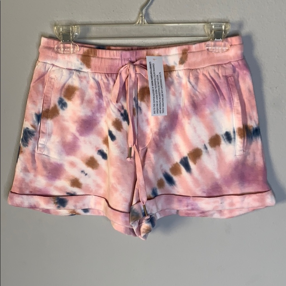 NWT Young fabulous & broke pink tie dye shorts S NEW